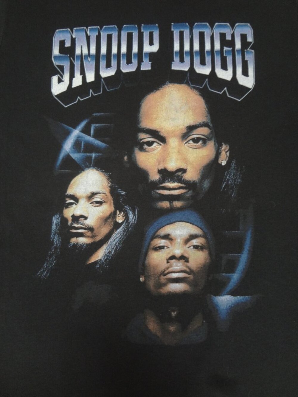 SNOOP DOGG YOUNG PORTRAITS DEATH ROW RECORDS - BLACK LARGE T-SHIRT L907